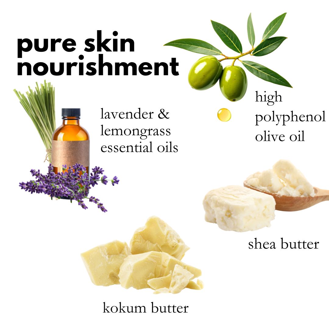 Olive Farmacy's Lavender and Lemongrass Body Butter made with all natural ingredients