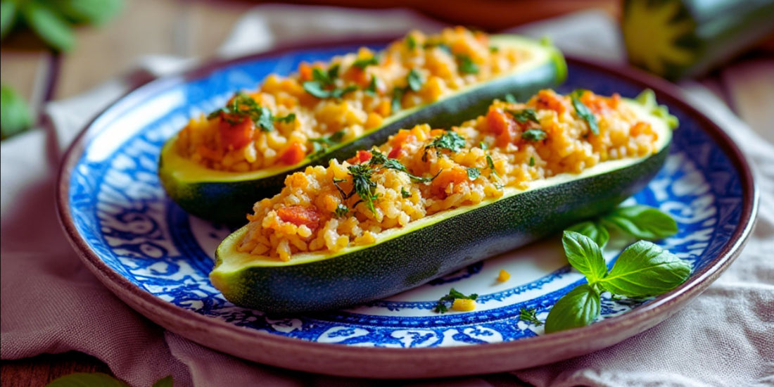 Vegetarian Meal Idea, Stuffed Zucchini