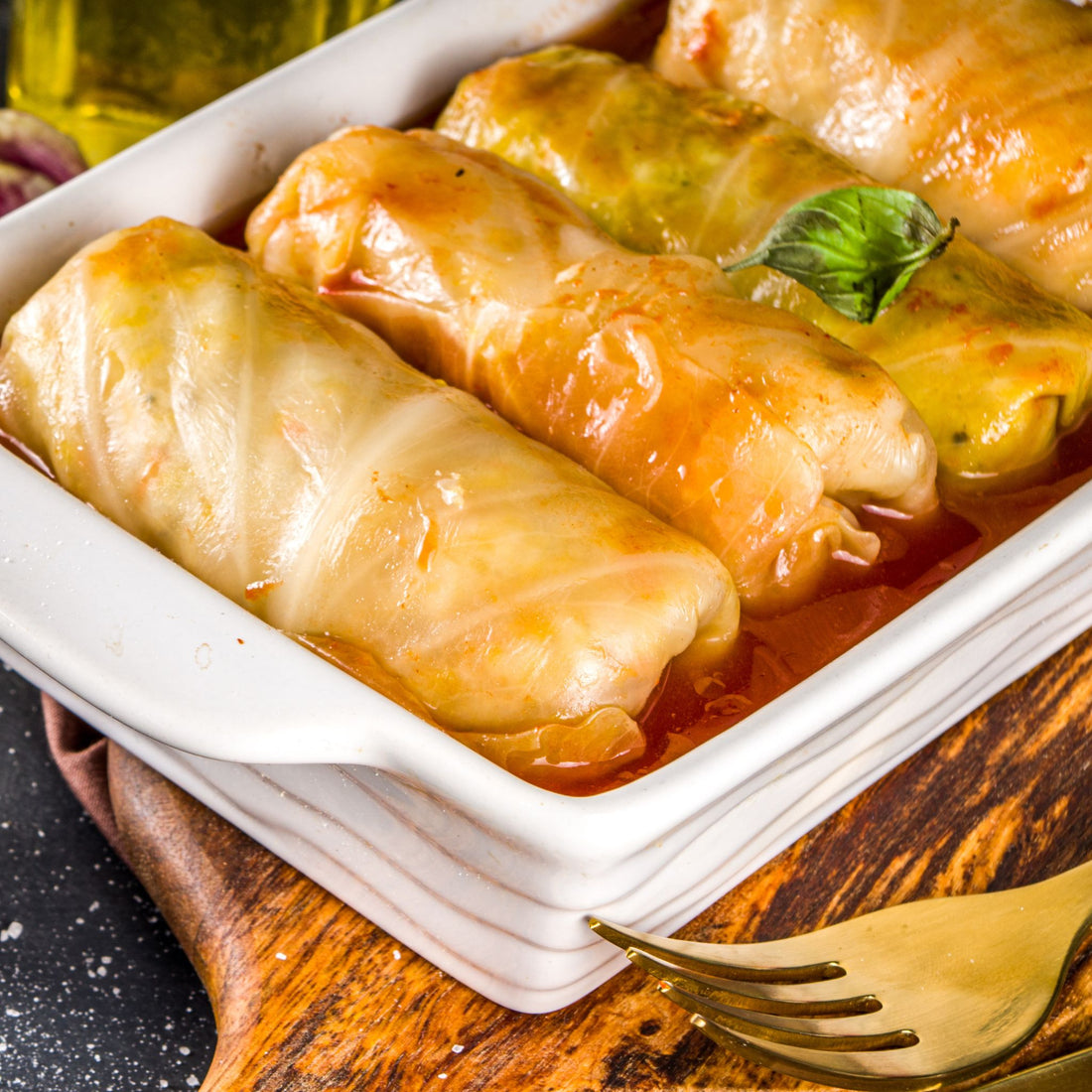 Vegetarian Cabbage Rolls made with Rallis Olive Oil