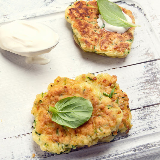 Zucchini Fritters made with Rallis Olive Oil