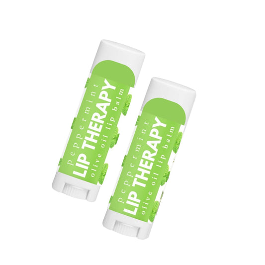 2 tubes of peppermint lip made with olive oil and beeswax