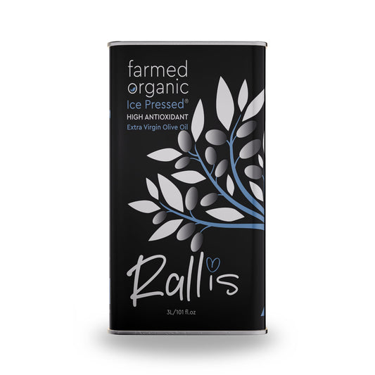 Rallis High Polyphenol Ice Pressed® | Extra Virgin Greek Olive Oil | 3L Tin