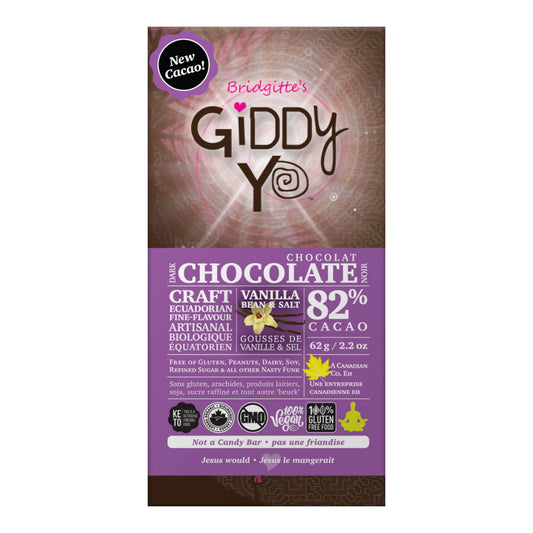 Chocolate Bar - Certified Organic - Vanilla Salt 82%